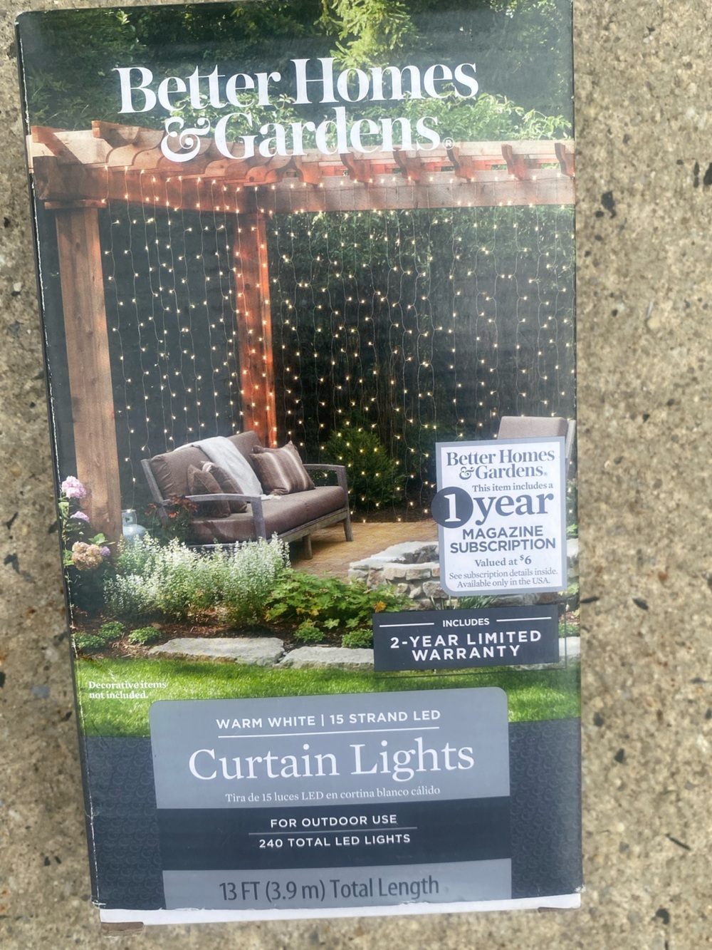 Better Homes And Gardens Warm White Curtain String Lights